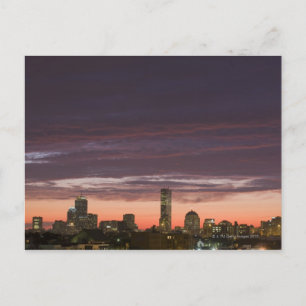 Blick westlich von Südboston bei Sonnenuntergang Postkarte