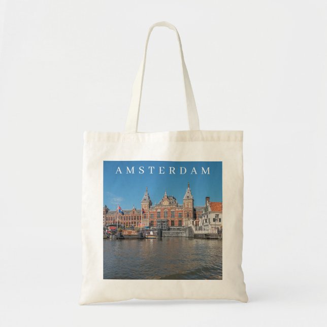 Blick zum Hauptbahnhof von Amsterdam Tasche (Vorne)