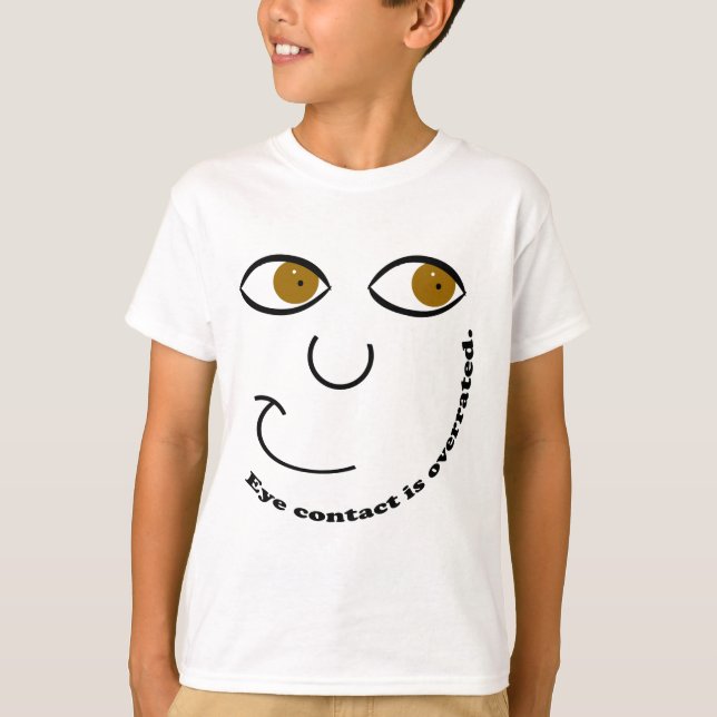 Blickkontakt ist die Shirts der Overrated Kinder (Vorderseite)