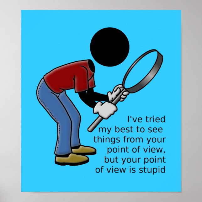 Blickpunkt ist ein stupides Poster (Vorne)