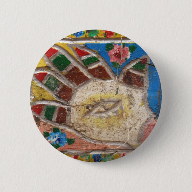 Blicks-Schutz Hamsa Hand Button (Vorderseite)