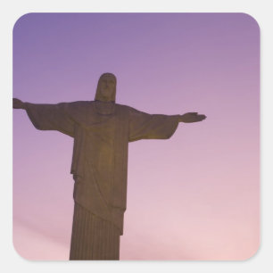 Blickwinkel, Christusstatue am Corcovado, 704 Quadratischer Aufkleber