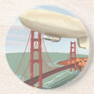 Blimp Airship Sandstein Untersetzer