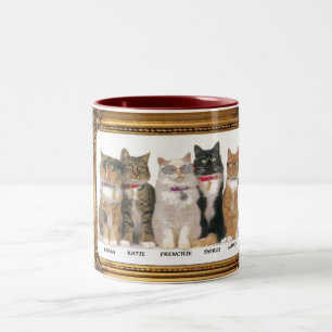 BLIND ALS ACAT, ZWEIFARBIGE TASSE