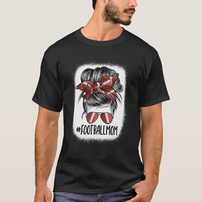 Blind Football Mama Messy Bun Player Mama Mother' T-Shirt (Vorderseite)