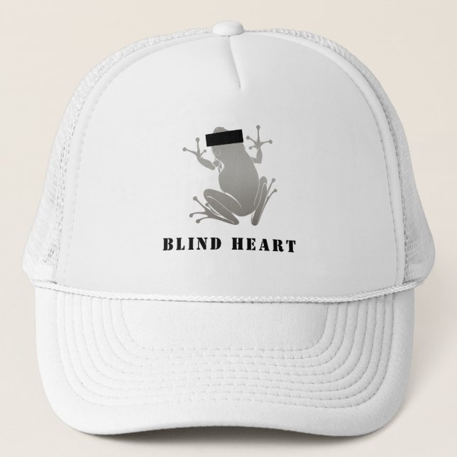Blind Heart Censored Silver Frog CustomText Truckerkappe (Vorderseite)