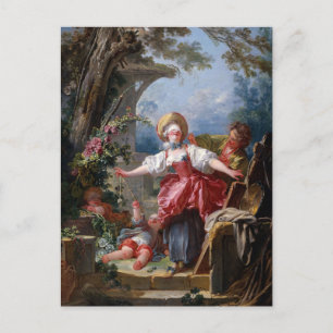 Blind Man's Bluff von Jean Honore Fragonard Postka Postkarte