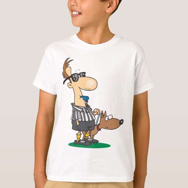 Blind Referee Blowing A Whistle T-Shirt (Vorderseite)