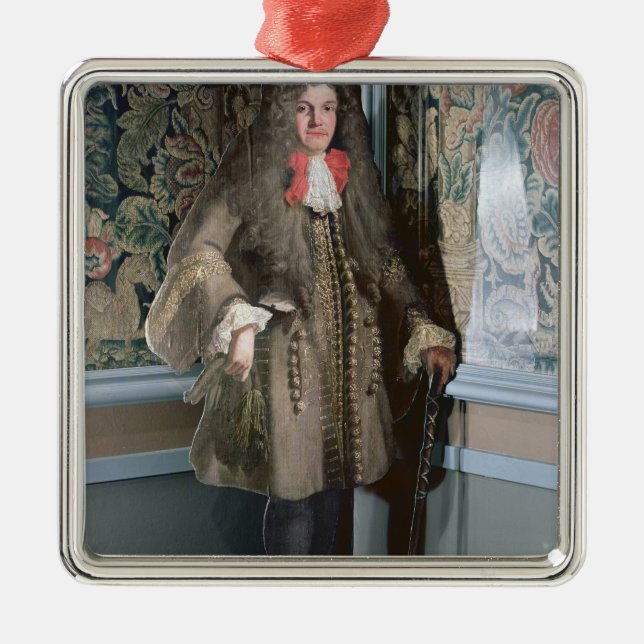 Blinde Brettzahl eines Mannes, c.1690 Ornament Aus Metall (Vorne)