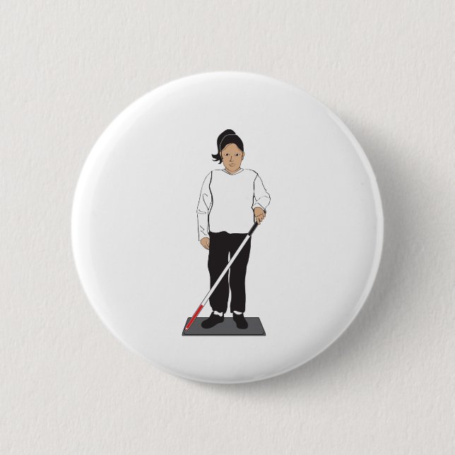 Blinde Frau Button (Vorderseite)