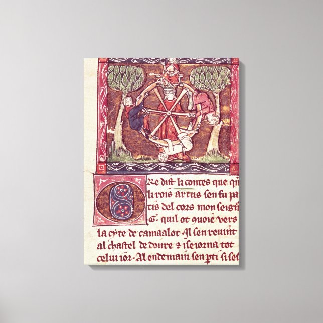 Blinde Göttin mit König Arthur Leinwanddruck (Vorderseite)