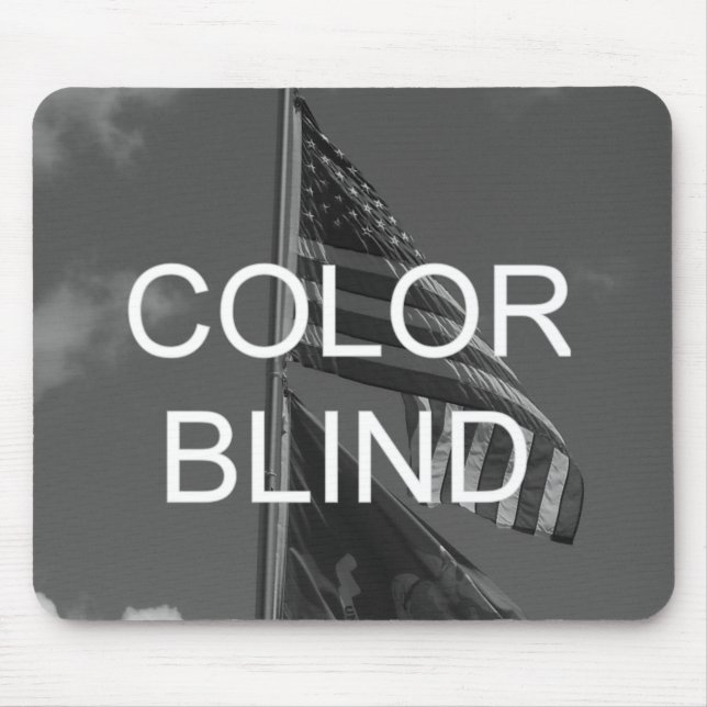 Blinde Graustufen-Flags Mousepad (Vorne)