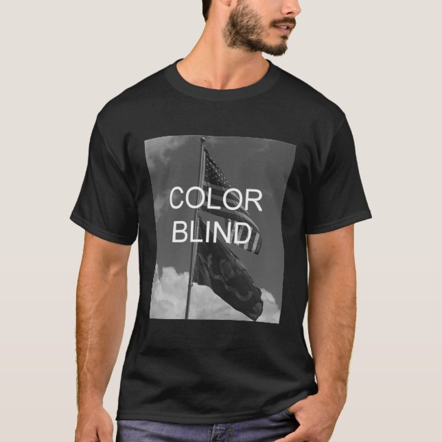 Blinde Graustufen-Flags T-Shirt (Vorderseite)