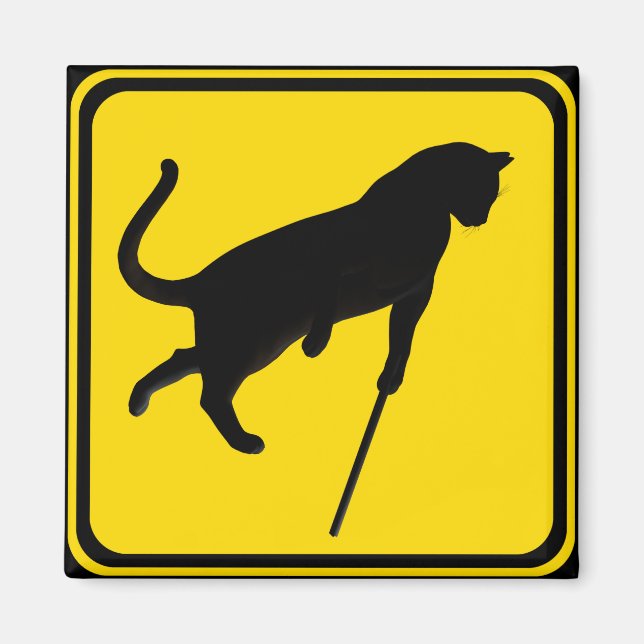 Blinde Katzen überqueren! Magnet (Vorne)