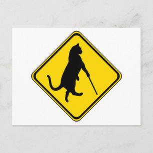 Blinde Katzen überqueren! Postkarte