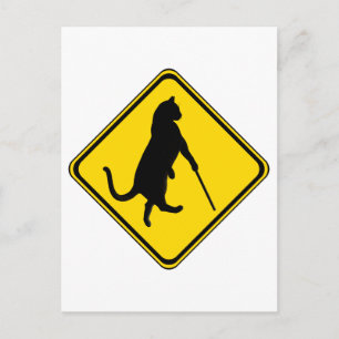 Blinde Katzen überqueren! Postkarte