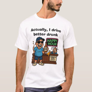 Blinde Menschen fahren besser als Betrunkene T-Shirt