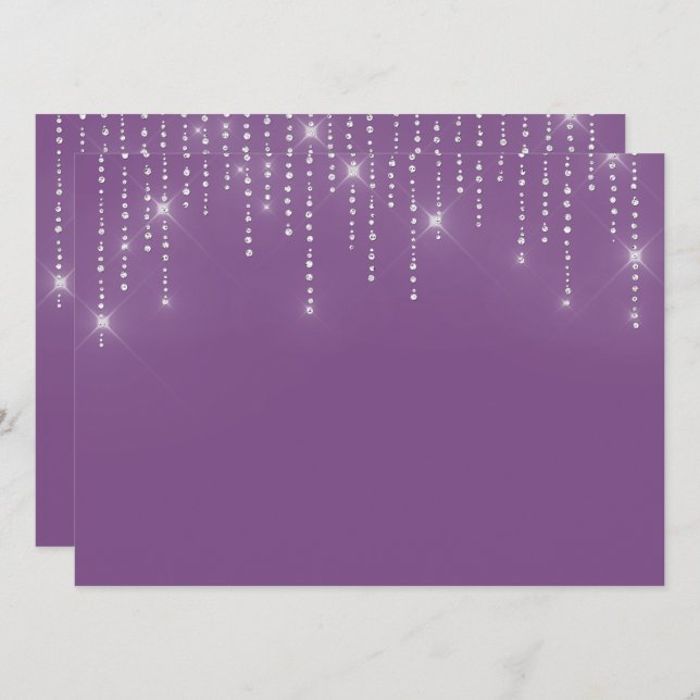 Blindeinladung des Glitzer Einladung (Vorne/Hinten)