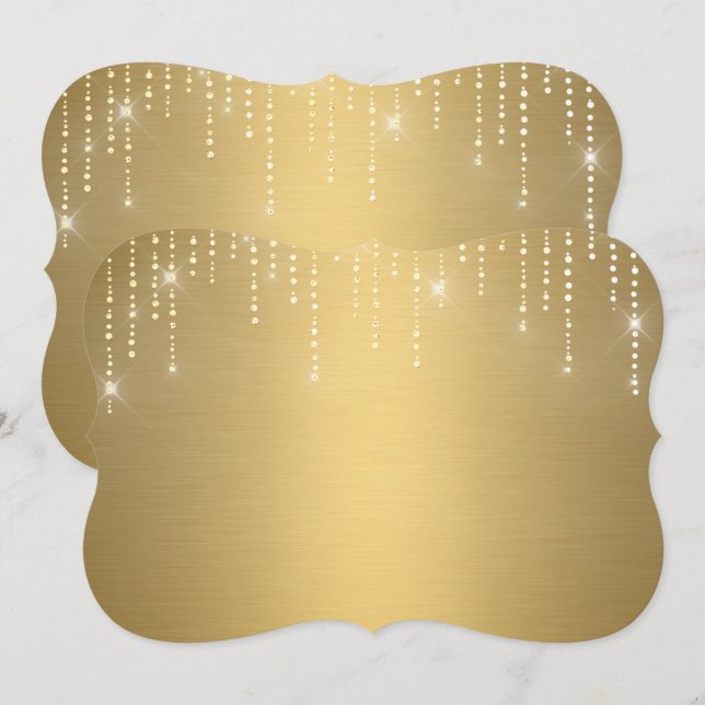 Blindeinladung des Glitzer Einladung (Vorne/Hinten)