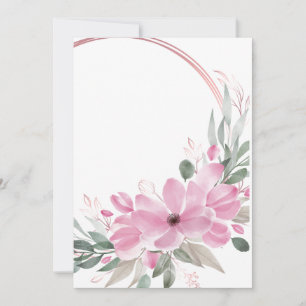 Blindeinladungs-Design mit Kurve und Blume Einladung