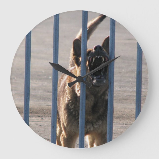 Blindenhund Große Wanduhr (Vorderseite)