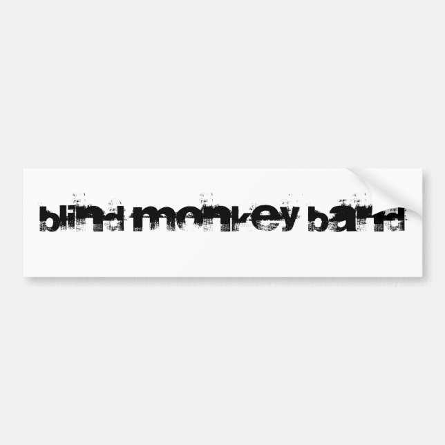 Blinder Affe-Band-Autoaufkleber Autoaufkleber (Vorne)