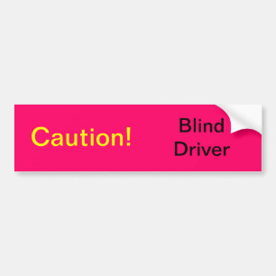 Blinder Fahrer Autoaufkleber