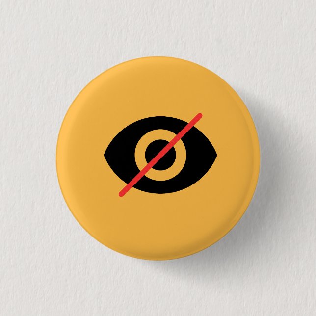 Blinder Gelbknopf Button (Vorderseite)