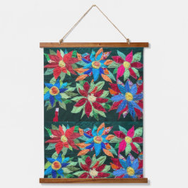 Blinder Spaziergang durch die Blume Wandteppich Mit Holzrahmen