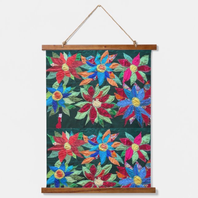 Blinder Spaziergang durch die Blume Wandteppich Mit Holzrahmen (Vorderseite)
