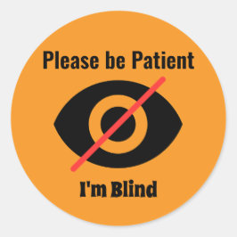 Blinder Symbol-Button Runder Aufkleber