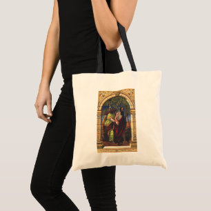 Blinder Tobit und Ehefrau Anna, Vintage Religion Tragetasche