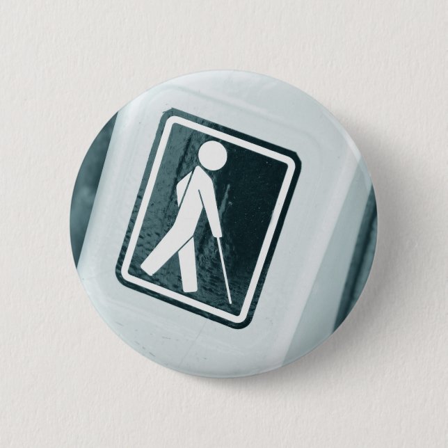 Blinder Zeichenentwurf Button (Vorderseite)