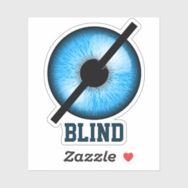 Blindes Blau Aufkleber