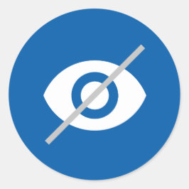 Blindes Blau Runder Aufkleber