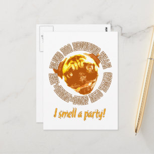 Blindes Dog Drink Team Vertikal Postkarte