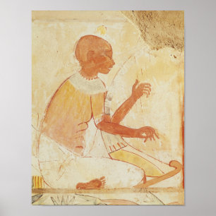 Blindes Harpist Singen, aus dem Grab von Nakht Poster