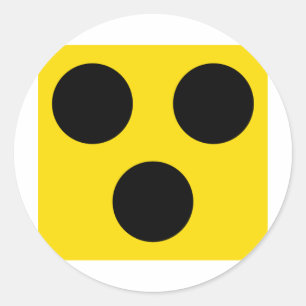 blindes Zeichen Runder Aufkleber