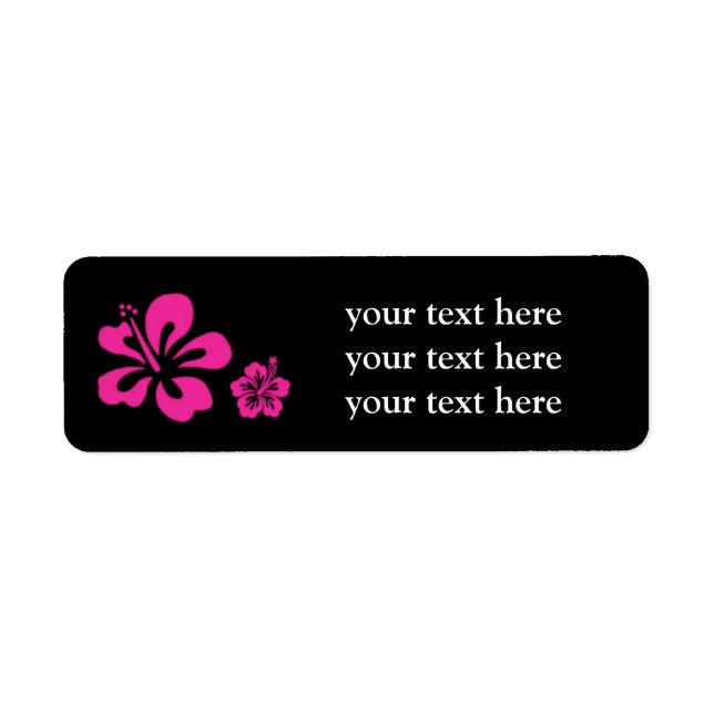 Blindfarben und Schwarz-Hibiskus-Adressbezeichnung (Vorne)