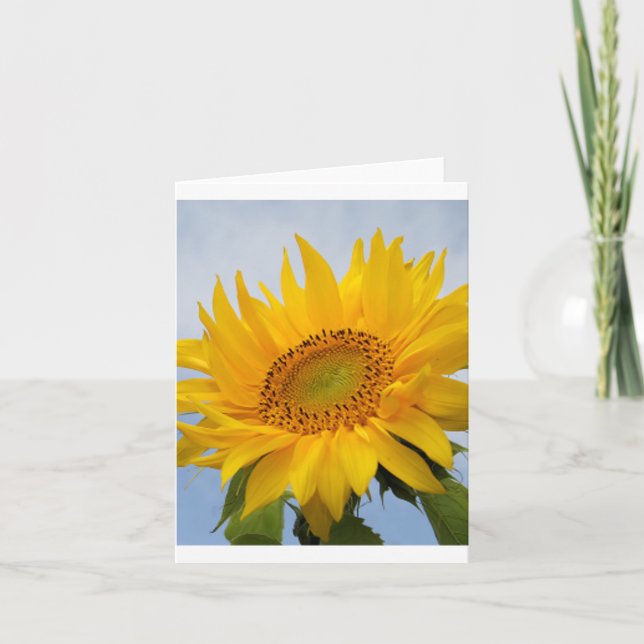 Blindfarbenkarte für Sonnenblumen Karte (Vorderseite)