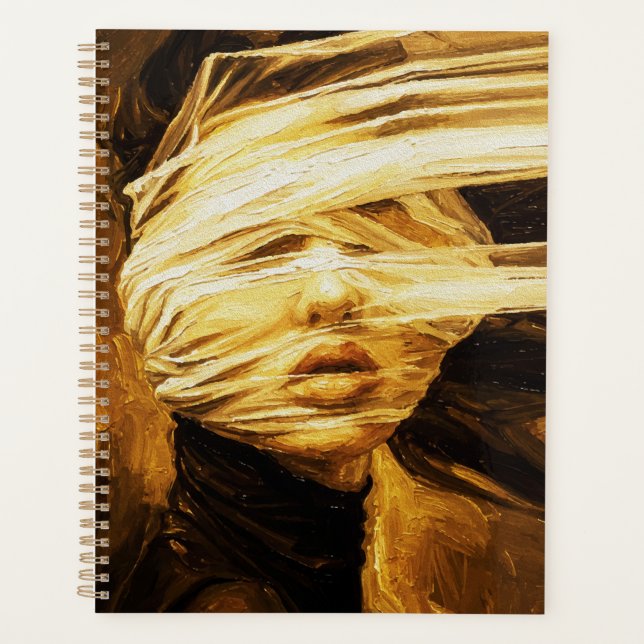 Blindfolded Woman – Surreal Oil Art (Devant)