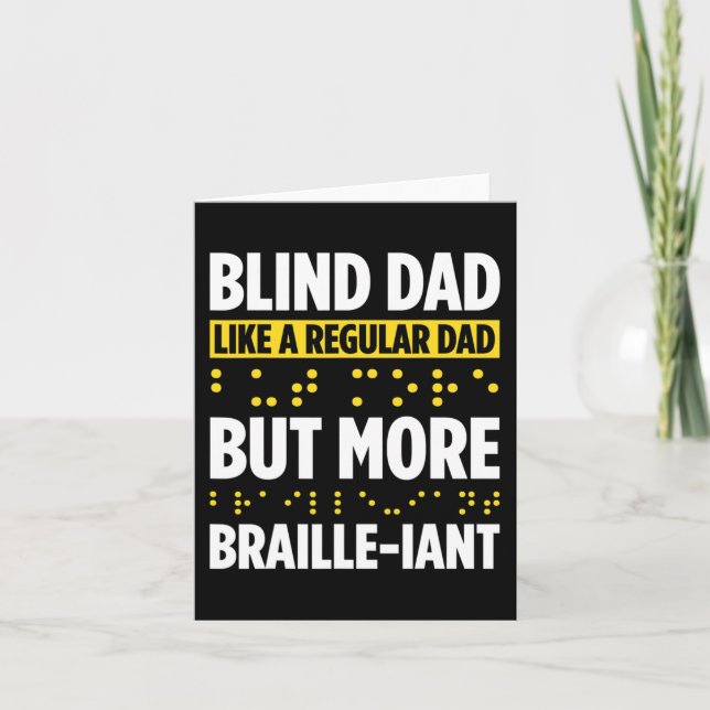 Blindheit für Blinde Menschen Blinde Person Braill Karte (Vorderseite)