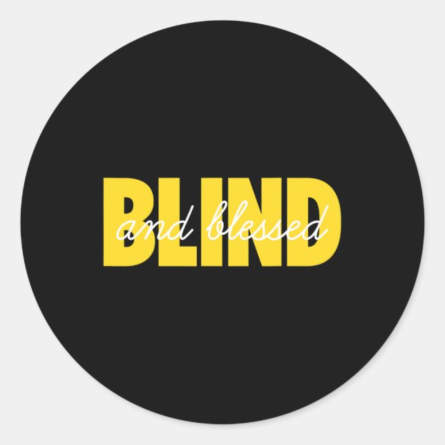 Blindheit für Blinde Menschen Blinde Person Braill Runder Aufkleber (Vorderseite)