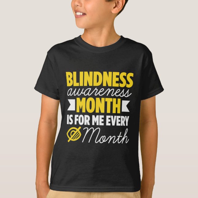 Blindheit für Blinde Menschen Blinde Person Braill T-Shirt (Vorderseite)