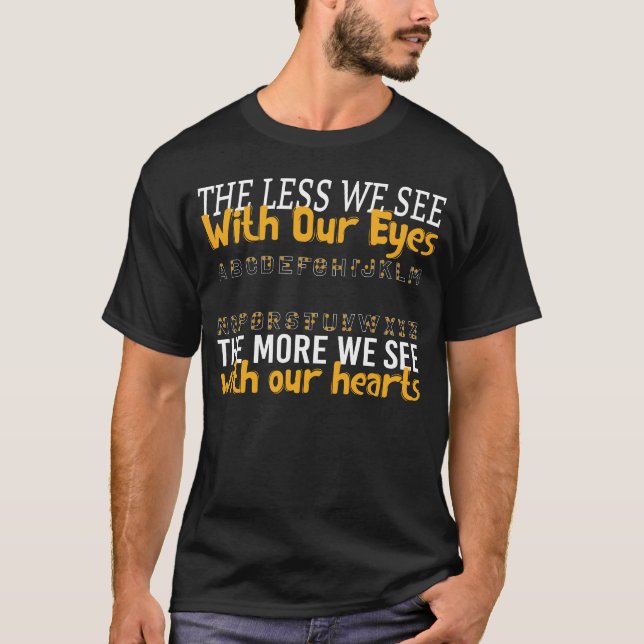 Blindheit in Braille-Schrift für Blinde T-Shirt (Vorderseite)