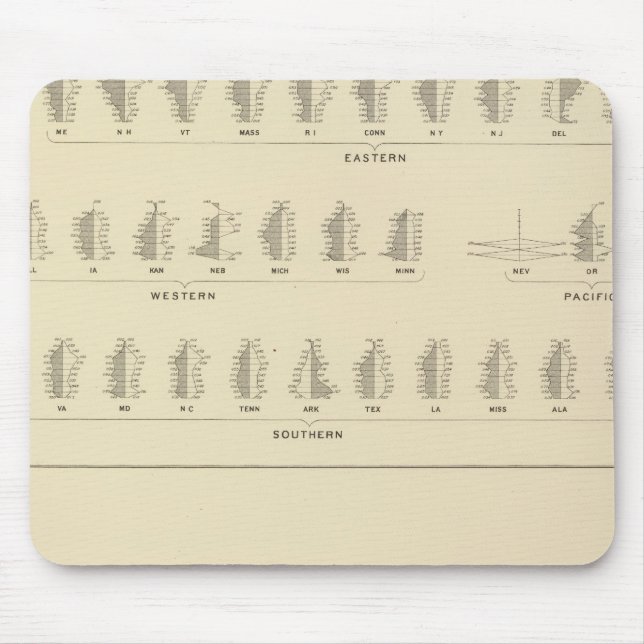 Blindheit, Statistischer US-Lithograph Mousepad (Vorne)