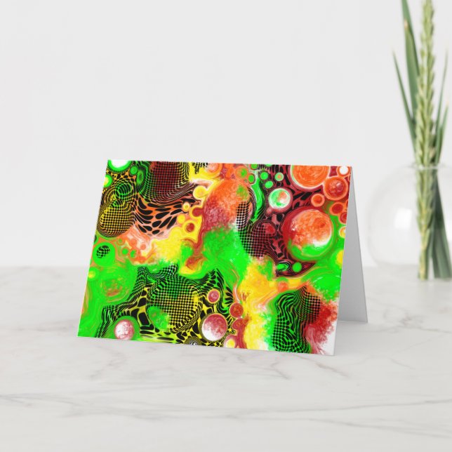 Blindkarte | Digital Pour Painting Fluid Art Karte (Vorderseite)