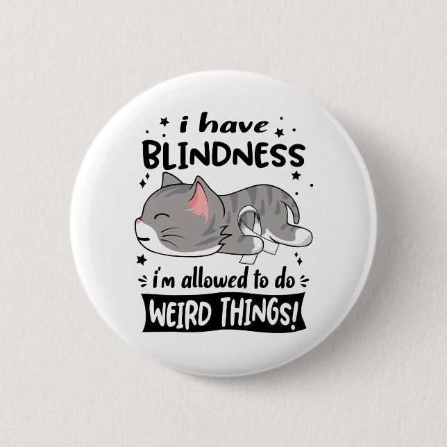Blindness Awareness Month Band Geschenke Button (Vorderseite)