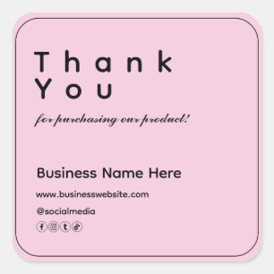 Blindpink Modernes Minimalistisches Business Viele Quadratischer Aufkleber