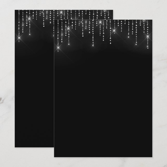 Blindprobe des Glitzer Einladung (Vorne/Hinten)
